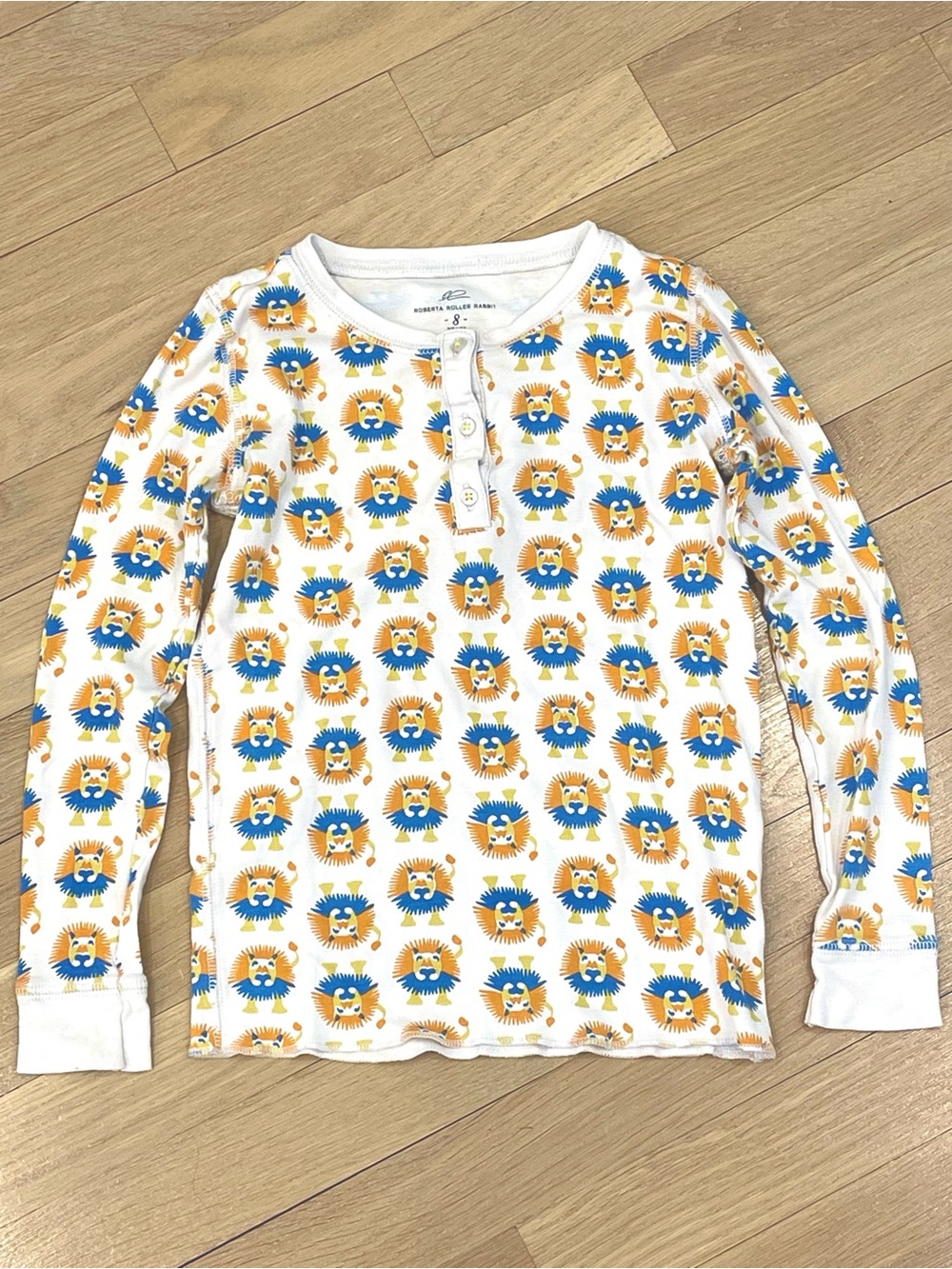 Roller Rabbit Lion PJ Top Size 8